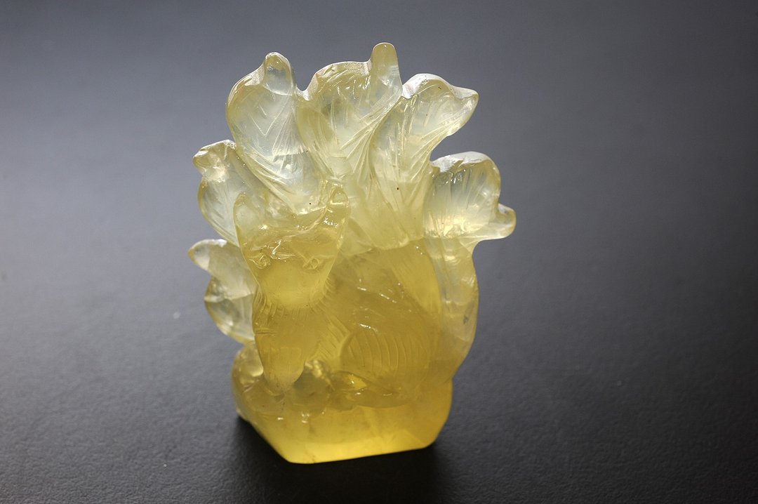 黄水晶九尾狐 矿石/水晶/灵修/开运/招财/破煞/防小人 - 摆饰 - 水晶 