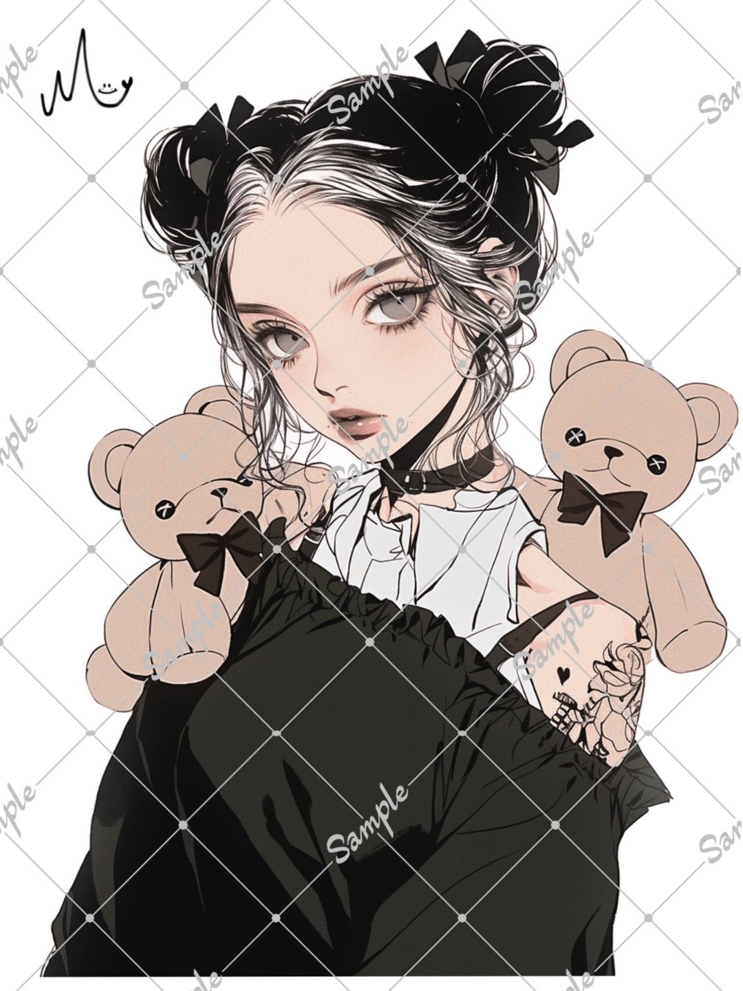 原创人物插画贴纸 - 贴纸 - 纸 