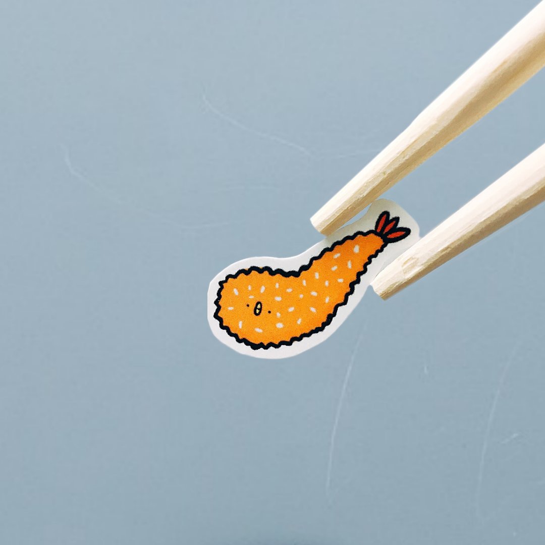 单张买 / 炸虾小鸡 - 小鸡的伪装系列 / 雾面手绘贴纸 - 贴纸 - 纸 橘色