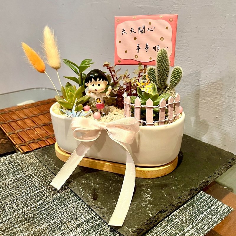 樱桃小丸 台中 多肉组盆 多肉植物 述说小丸子 生日庆祝 桌上盆栽 - 植栽/盆栽 - 植物．花 绿色