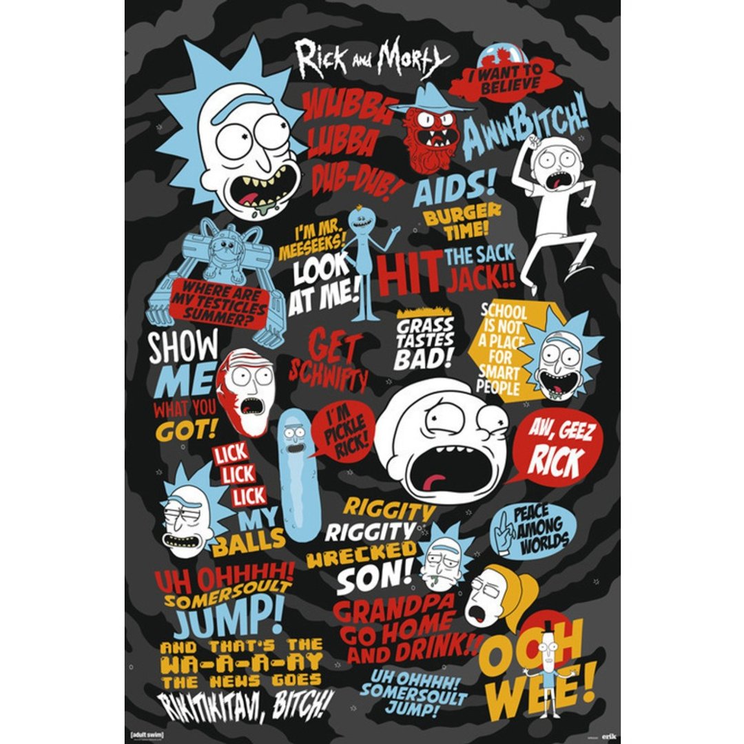 【瑞克和莫蒂】元素大集合海报/RICK AND MORTY - 海报/装饰画/版画 - 纸 多色