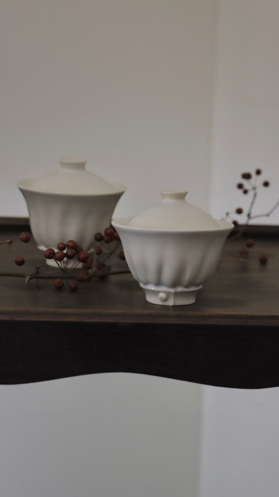 • Rêves Bouffants • 盖碗 - 茶具/茶杯 - 陶 白色