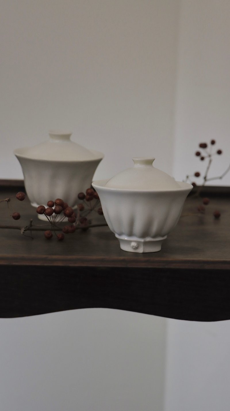 •La Manche• 盖碗 - 茶具/茶杯 - 陶 白色