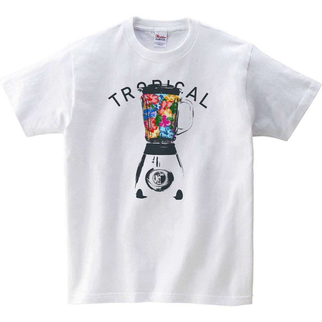 Kids T-shirt / tropical - 童装上衣 - 棉 白色