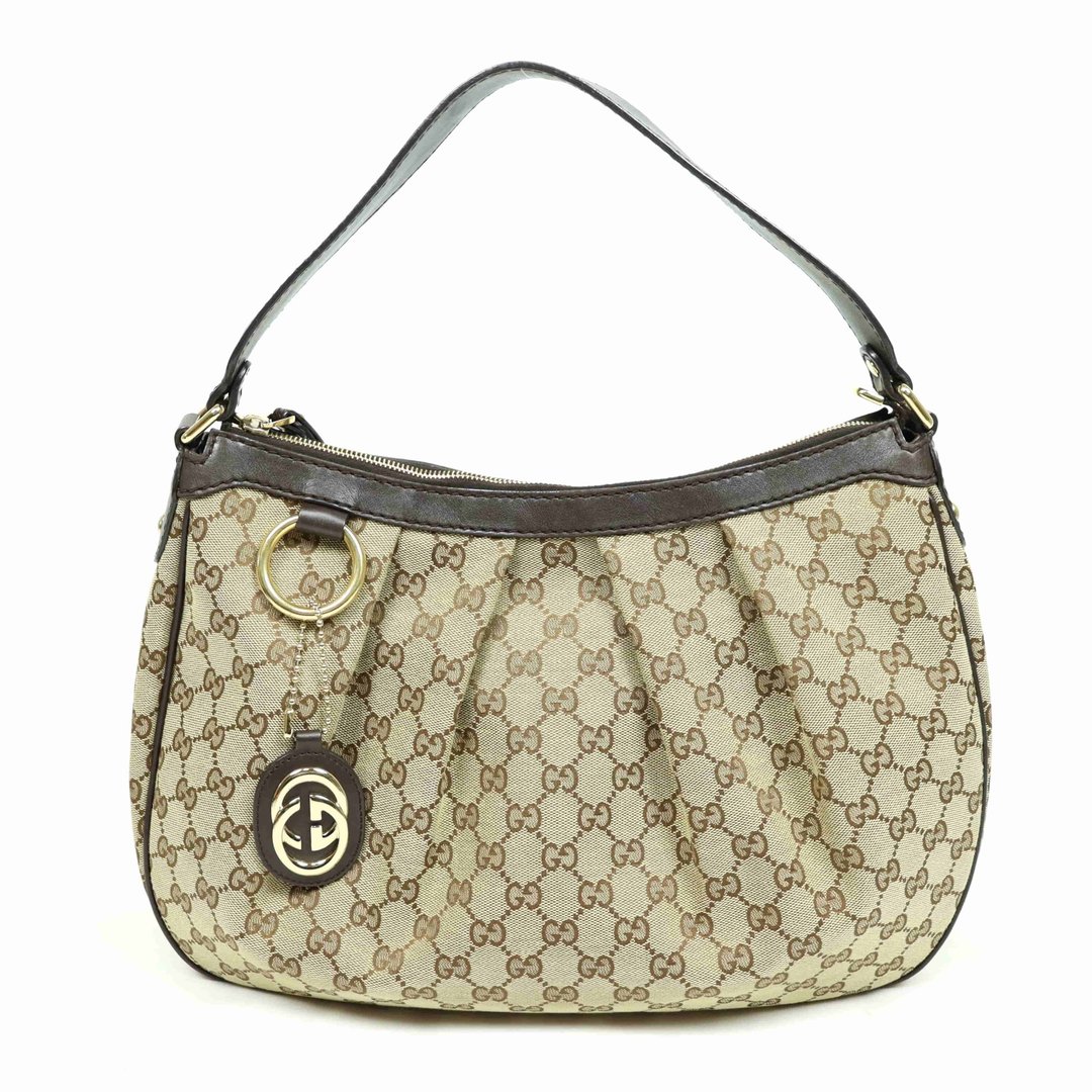 Gucci Diamante Suki 手提包 - 00968 - 手提包/手提袋 - 真皮 卡其色