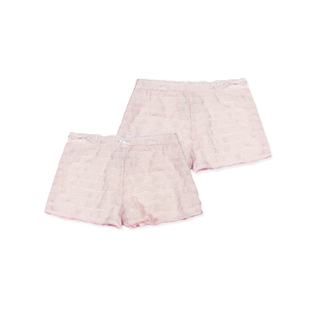 DADDY | Chalote Shorts 荷叶边短裤，松紧腰设计，颜色 Pale pink - 女装短裤 - 其他材质 
