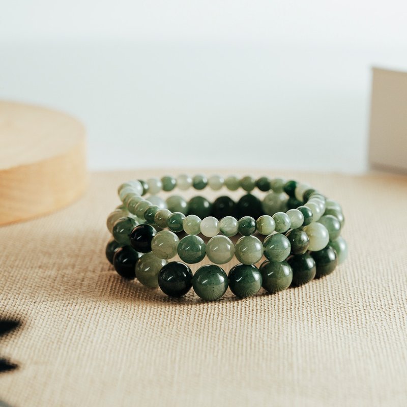 【无瑕】绿野山涧-油青色翡翠手链 - 手链/手环 - 玉石 绿色