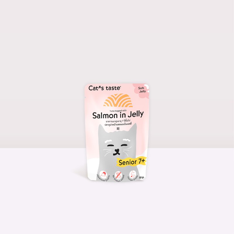 Cat's Taste 老年7岁+吞拿鱼三文鱼啫喱猫粮 - 猫罐头/鲜食 - 新鲜食材 