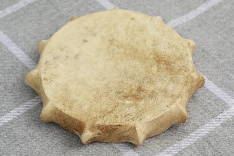 Handmade Leather Drum Gift for Your Soul in the Spiritual World of Viking Shaman - 吉他/乐器 - 其他材质 黄色