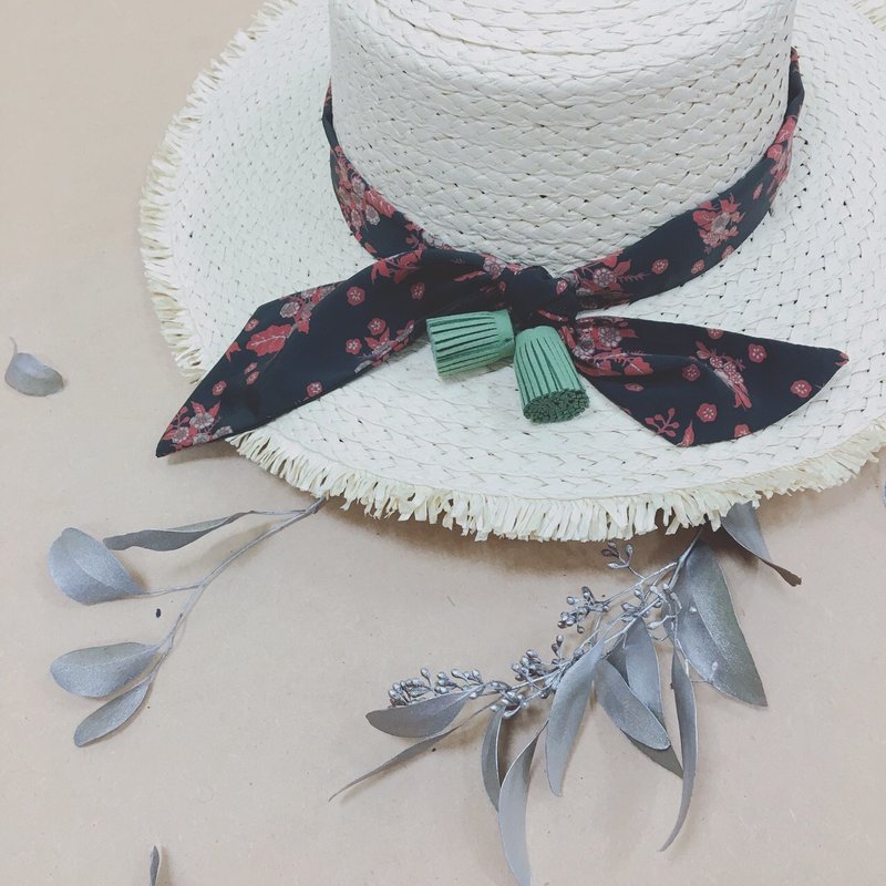 流苏草帽 / 春树暮云 - 帽子 - 棉．麻 咖啡色