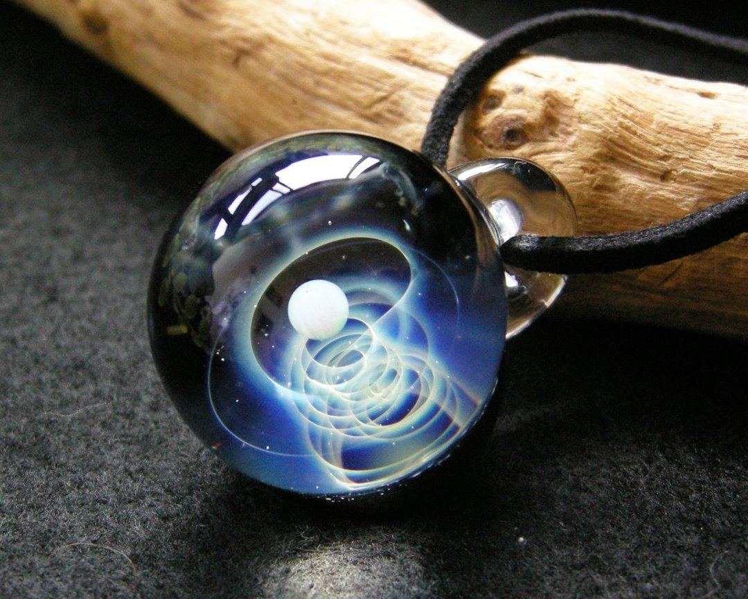 You are the only star. ver Sirius glass pendant universe - 项链 - 玻璃 蓝色