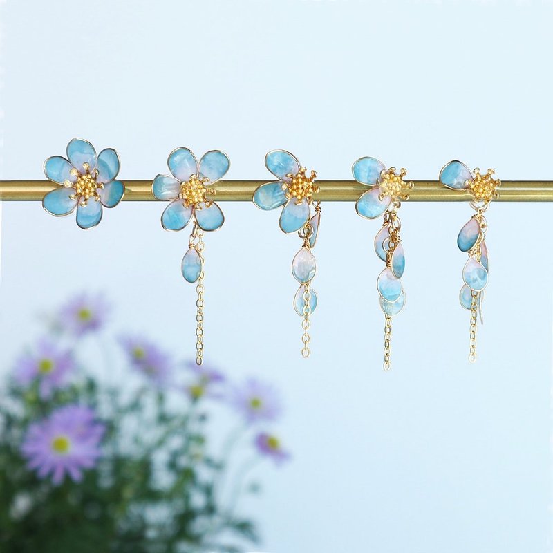 花语占卜耳饰 绿色与粉色 (可任选两款) - 耳环/耳夹 - 其他材质 绿色