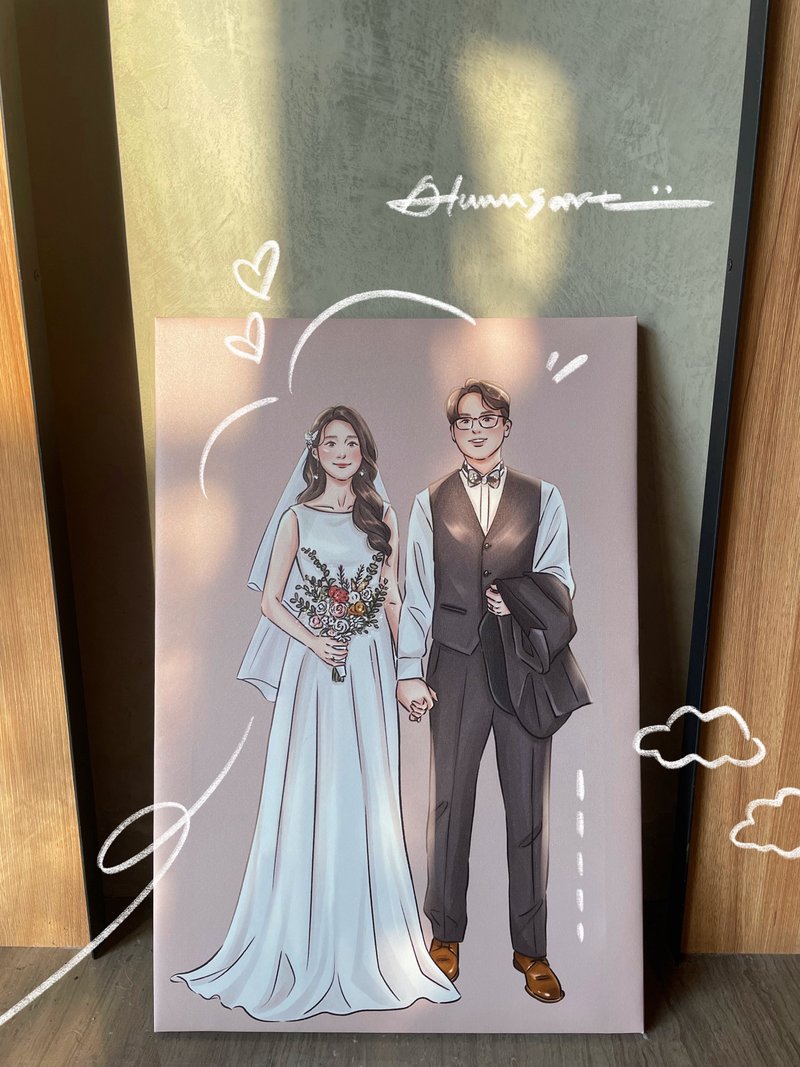 【似颜绘加购商品】人像似颜绘加购 12M大无框画 - 画框/相框 - 纸 多色