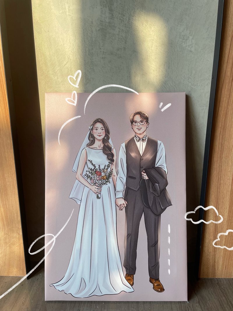 【似颜绘加购商品】人像似颜绘加购 12M大无框画 - 画框/相框 - 纸 多色