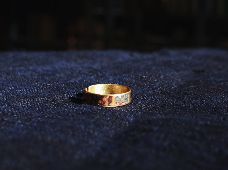 MU  蚀 solar eclipse系列 黄铜窄版戒 - 戒指 - 铜/黄铜 金色