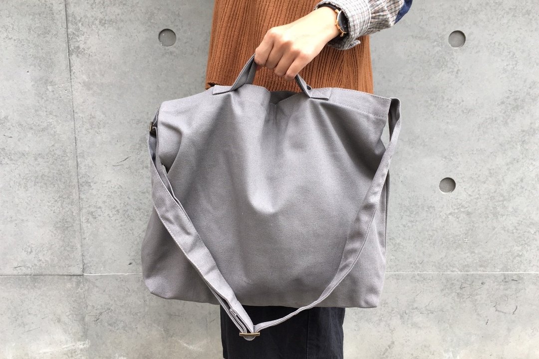 斜背手提两用袋-钢铁 - 侧背包/斜挎包 - 棉 灰色