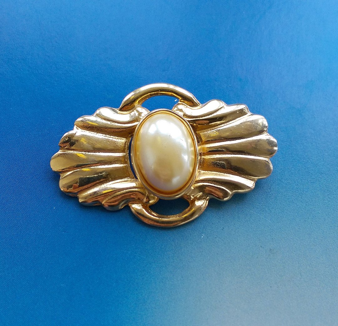 Vintage Jewelry 西洋古董饰品 ART DECO 新艺术 装饰 别针 - 徽章/别针 - 其他金属 金色