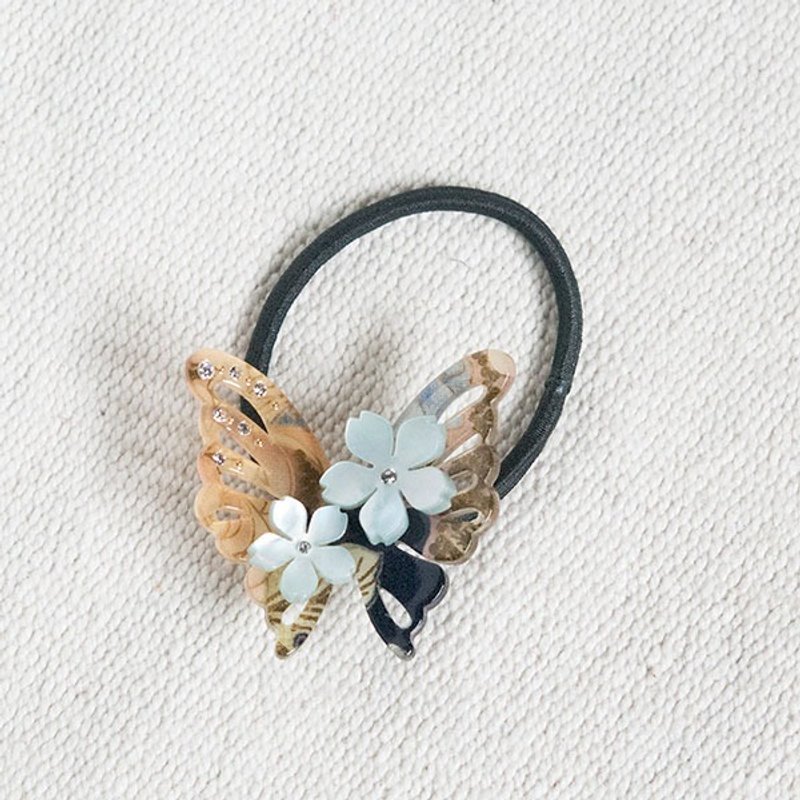 妩秋丰,蝴蝶发束,发圈-靛蓝 - 发饰 - 压克力 蓝色