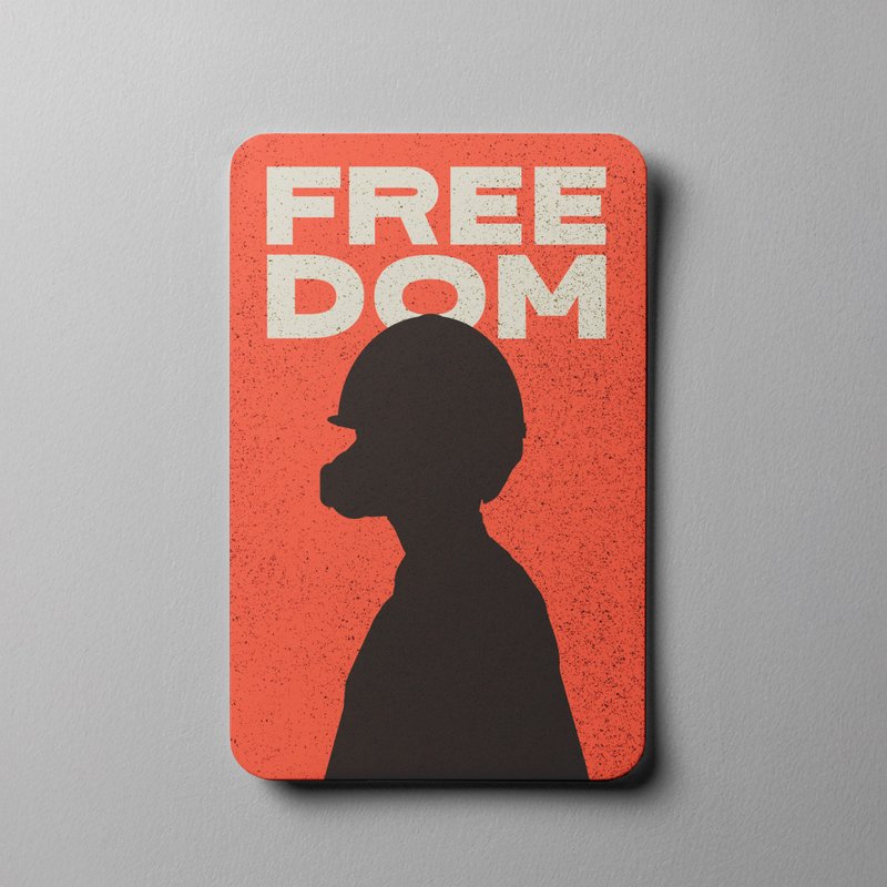 FREEDOM | 八达通 | 悠游卡贴 - 贴纸 - 防水材质 红色