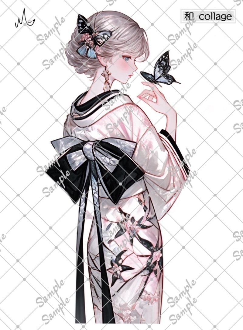 原创人物贴纸 和风系列 期间限定至1月10日 - 贴纸 - 纸 