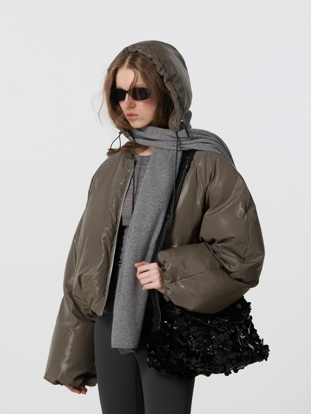 橄欖綠 飛行員氣球夾克 90白鴨絨羽絨服 - 女装休闲/机能外套 - 其他人造纤维 绿色