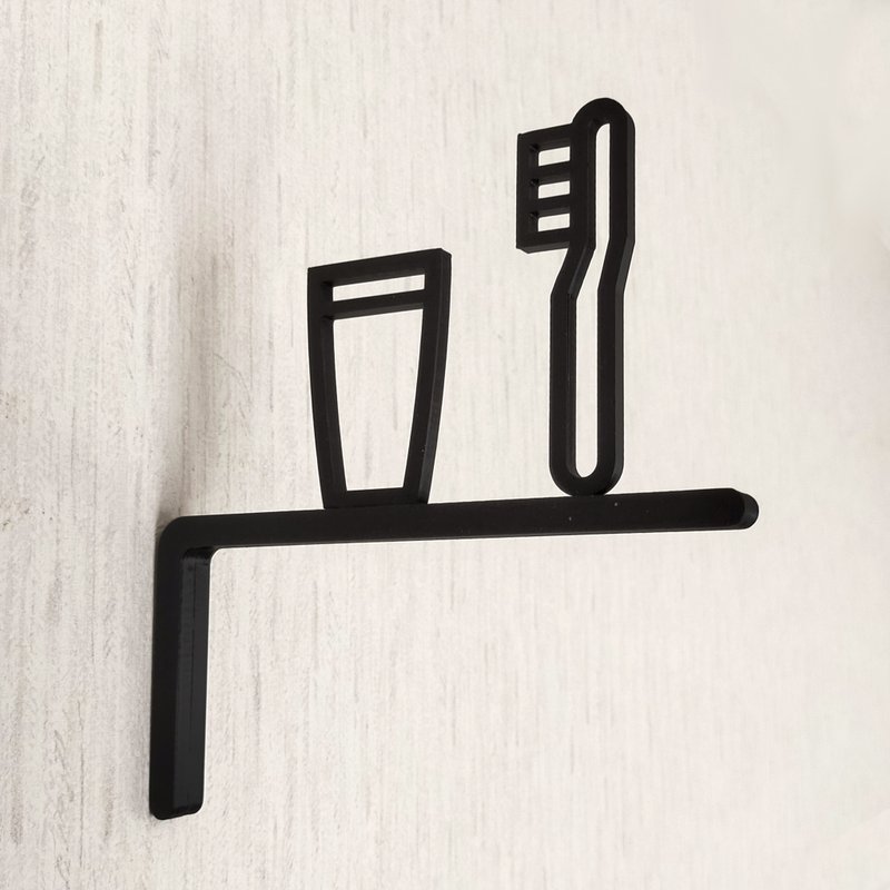 Washroom Room Sign Protruding Type - 其他 - 塑料 