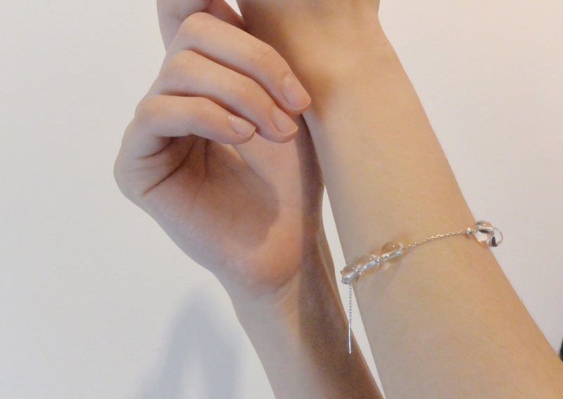 仙气蓬勃白水晶纯银手链纯银手链 - 手链/手环 - 其他材质 银色