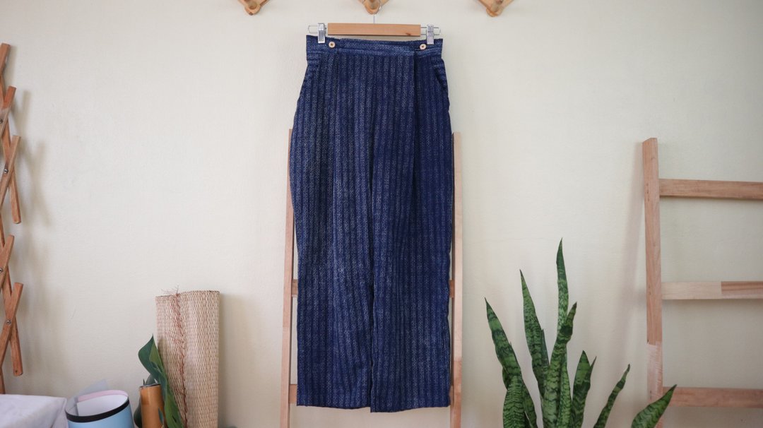Simple Pants  in indigo stone - 女装长裤 - 棉 