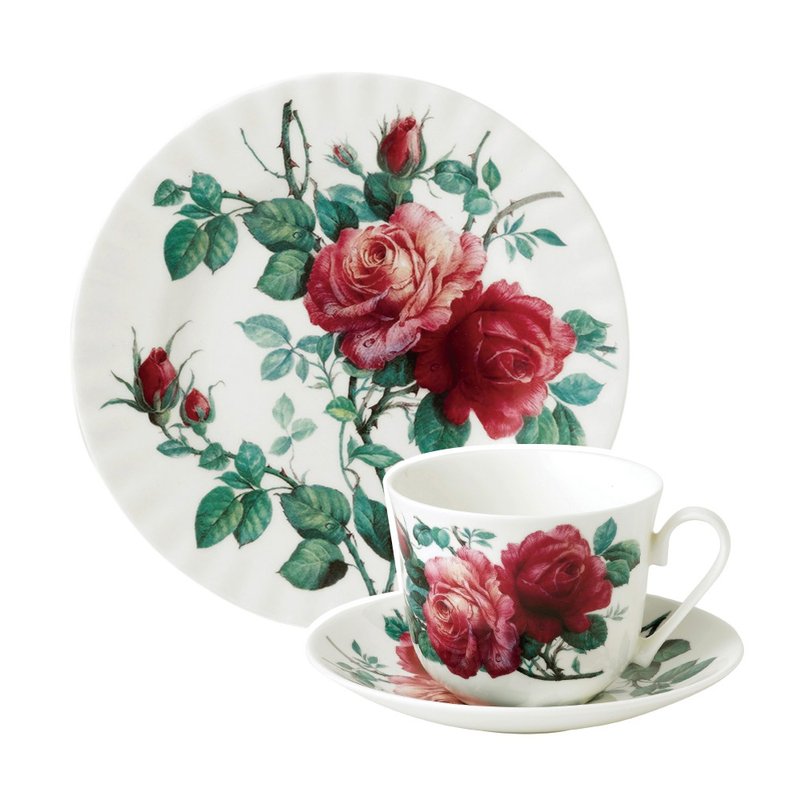 英国 RK | English Rose 英伦玫瑰 点心套装 点心盘 x 早餐杯盘 - 茶具/茶杯 - 瓷 