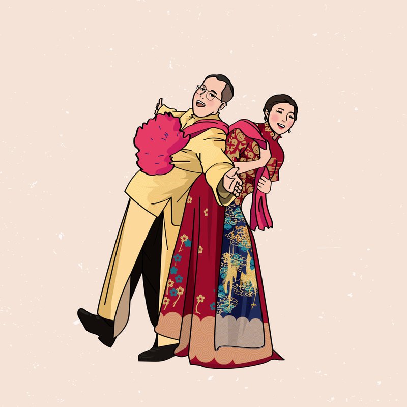 zark 定制婚礼 喜帖 似颜绘插画设计  婚礼  明信片【定制化】 - 电子喜帖/贺卡/邀请函 - 其他材质 