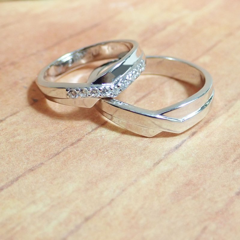 【比法一生】纯银情侣对戒—心桥 925纯银手作饰品 - 对戒 - 银 银色