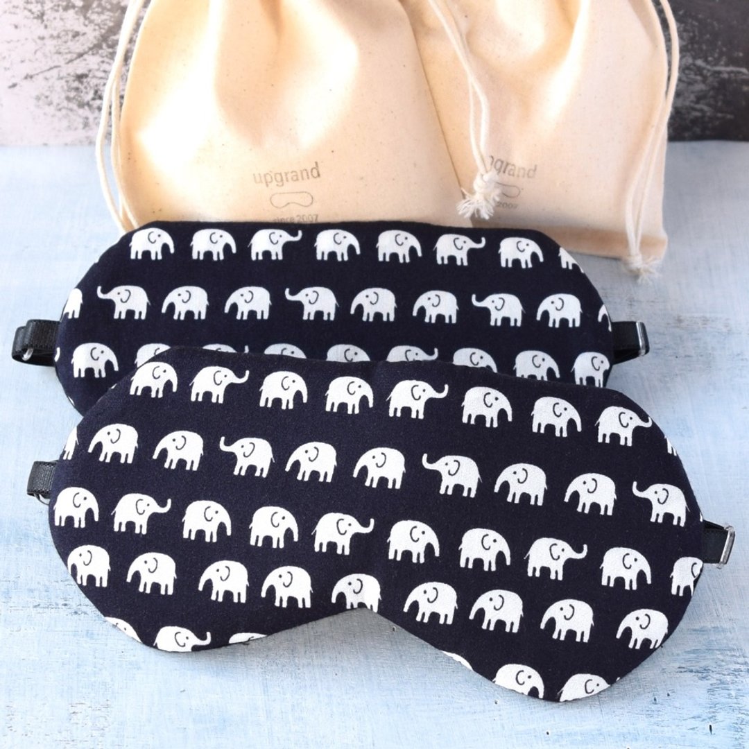 Elephants/情侶眼罩/旅游/睡眠/ - 眼罩 - 棉 蓝色