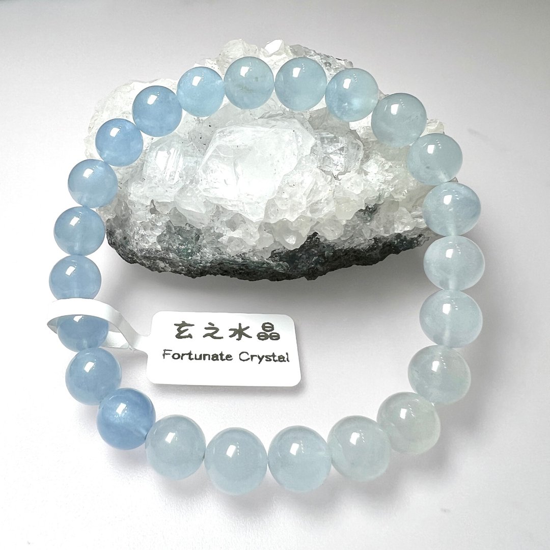 渐变式海蓝宝手串 | 水晶 | 水晶手串 | 水晶手链 | 水晶手链 - 手链/手环 - 水晶 蓝色