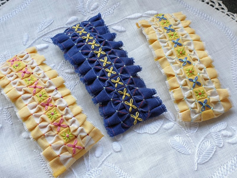 东欧民族风/皱折绣/弹簧发夹/A/B/C三款 - 发饰 - 棉．麻 