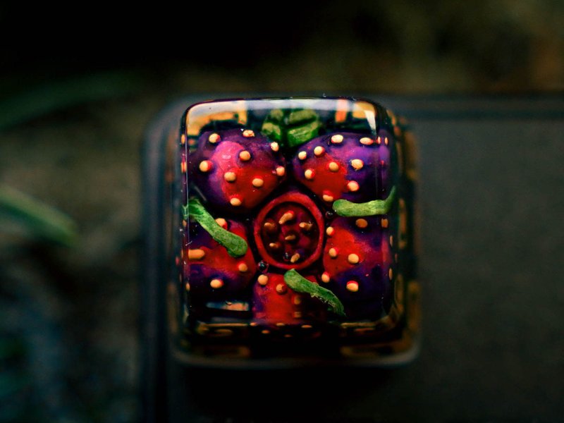 Carnivorous god, Keycap, Custom mechanical keyboard build, custom keycap, resin - 电脑配件 - 树脂 紫色