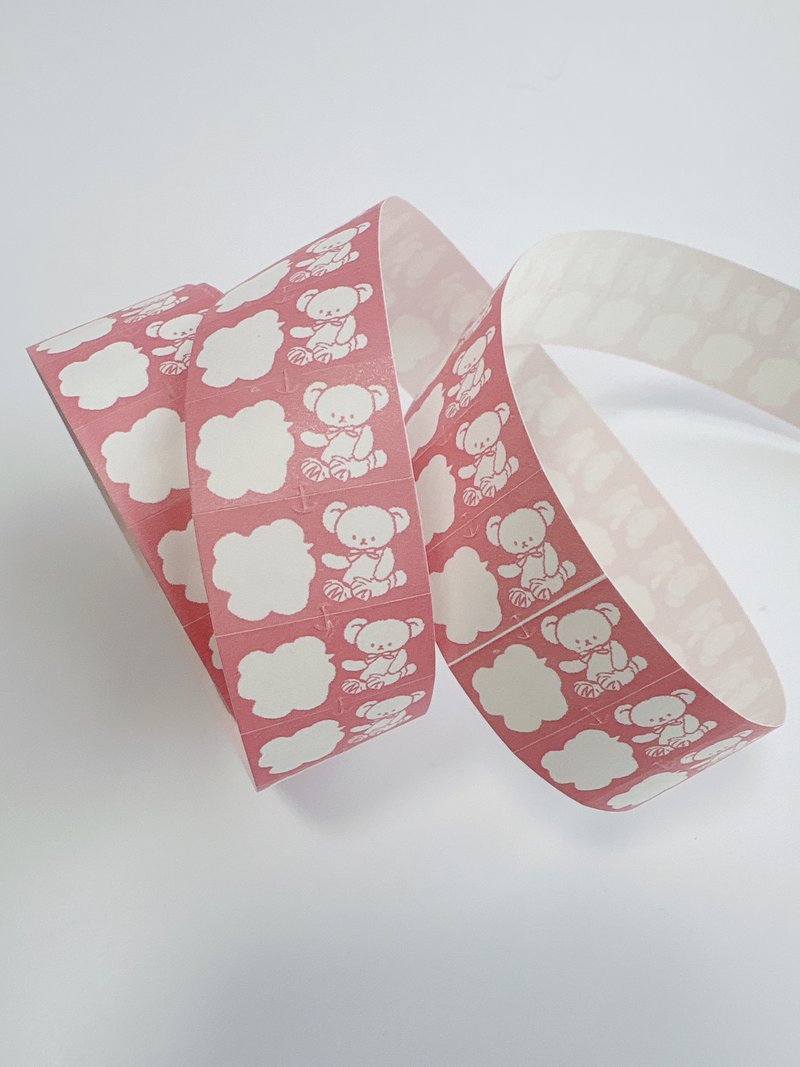 标签贴纸 熊熊对话框 粉红色 - 贴纸 - 纸 粉红色