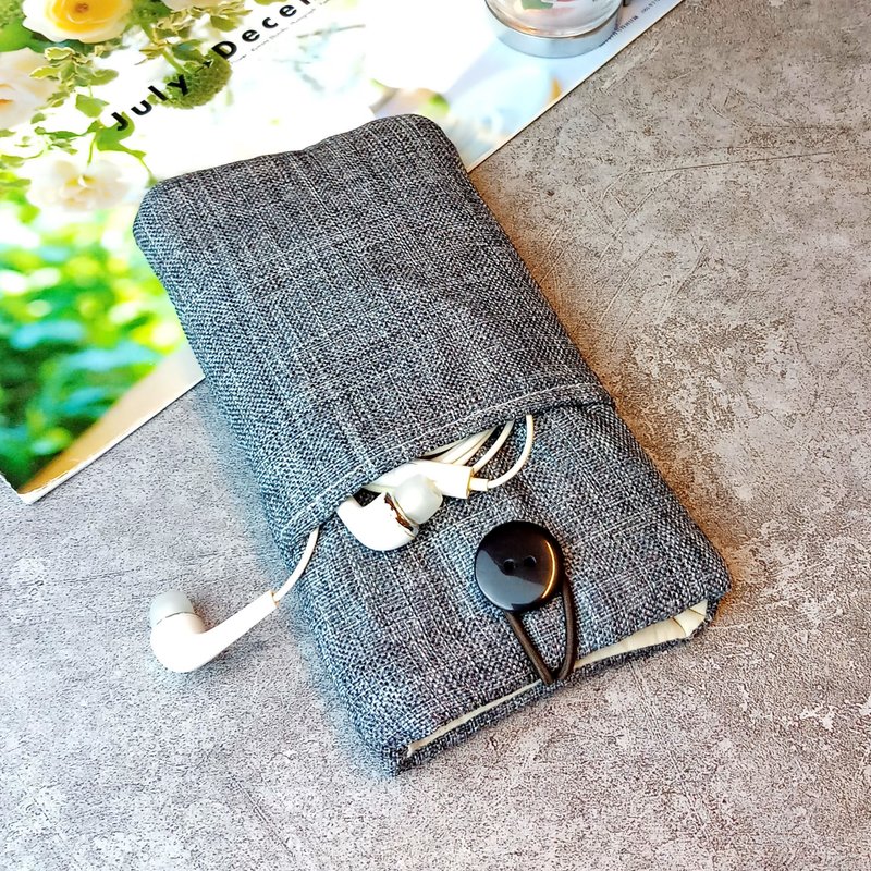 定制化电话包 手机袋 手机保护布套 (P-231) 3色可选 - 手机壳/手机套 - 棉 灰色