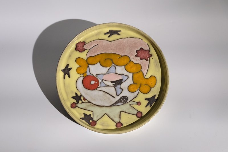 待会上班的小丑 - 手绘盘 - 盘子/餐盘/盘架 - 陶 