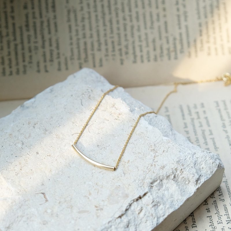 14 K包金 金管项链 - 项链 - 半宝石 金色