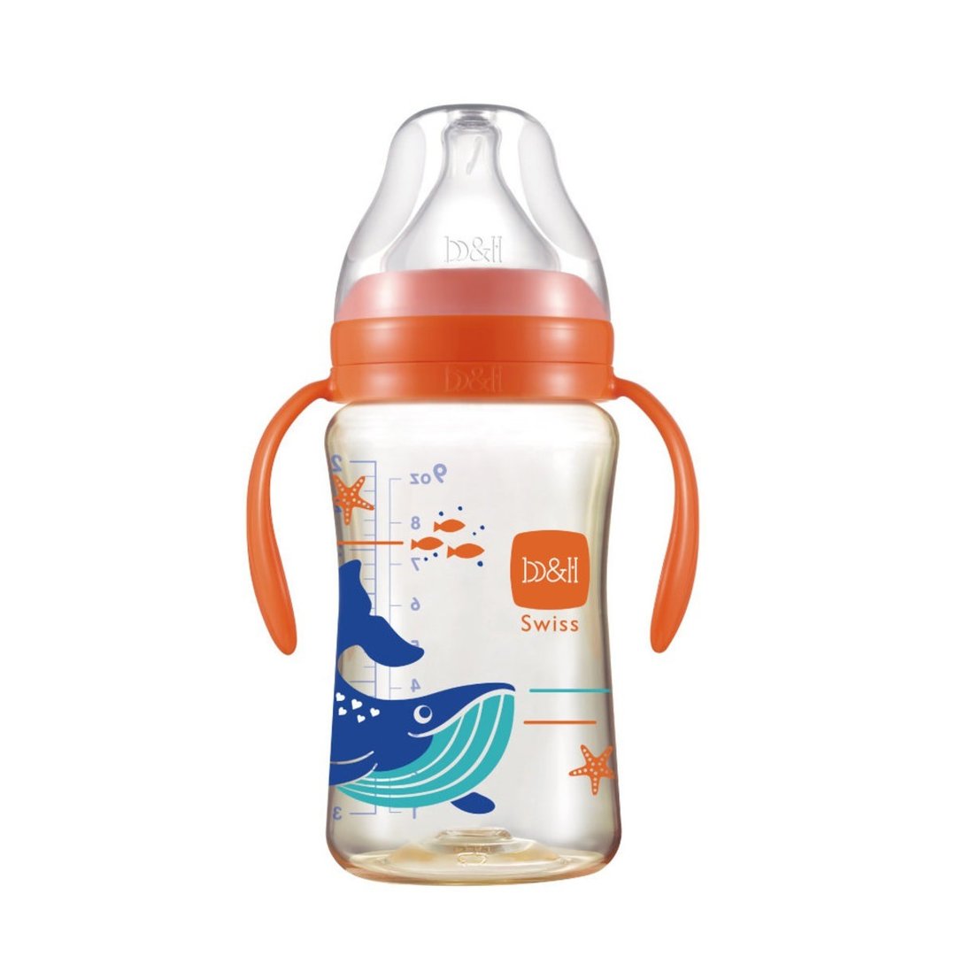 b&h 宽口径PPSU硅胶奶樽 270ml配贝赫奶嘴 (鲸鱼) - 奶瓶/奶嘴 - 其他材质 透明
