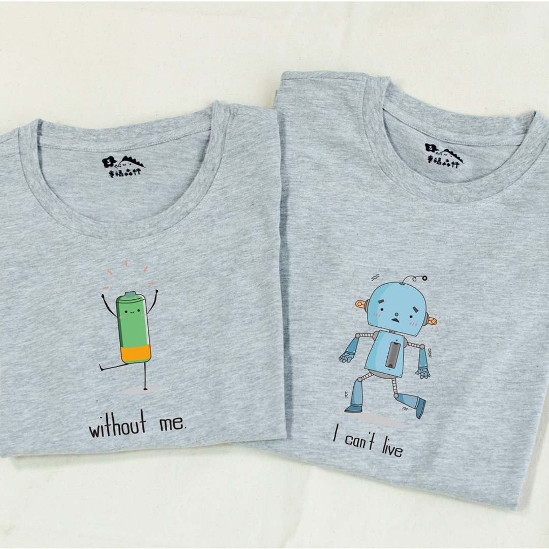 【情人节礼物】【你是我生活的一切】情侣/短袖T-shirt/闺密首选 - 女装 T 恤 - 棉 