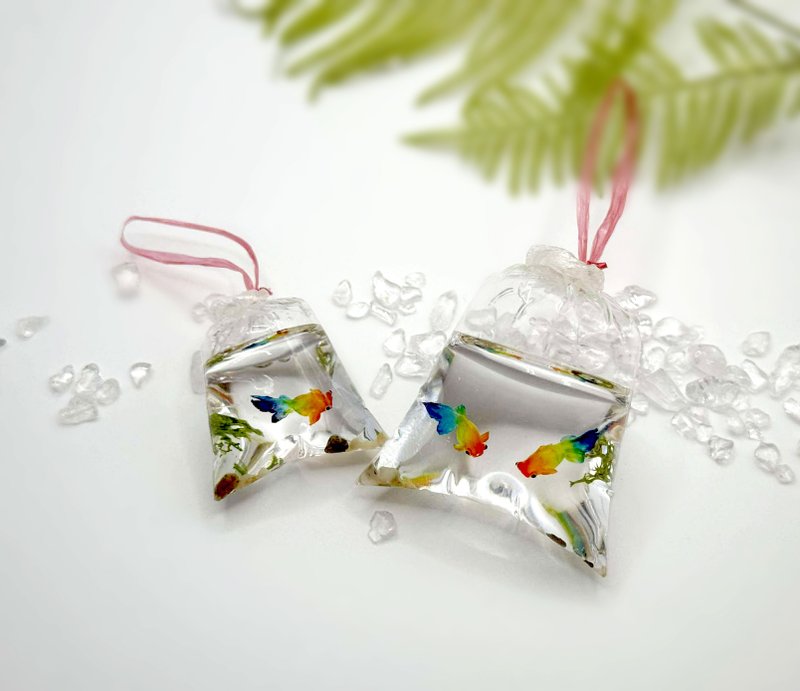 迷你金鱼袋  - 彩虹金鱼  疗愈摆饰 - 摆饰 - 其他材质 多色