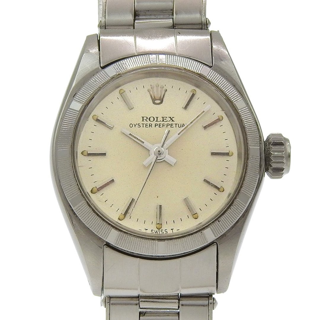 【日本直送】ROLEX Oyster Perpetual 女仕机械表 cal.1161 6618 不锈钢 自动上链 指针式显示 银色表盘【二手】 - 女表 - 不锈钢 银色
