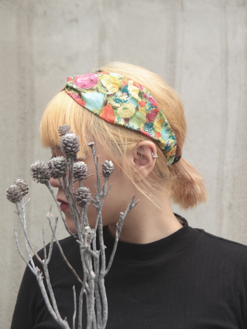 浮花 由日本带回 日本纯棉 手工十字松紧发带 - 发饰 - 棉．麻 多色