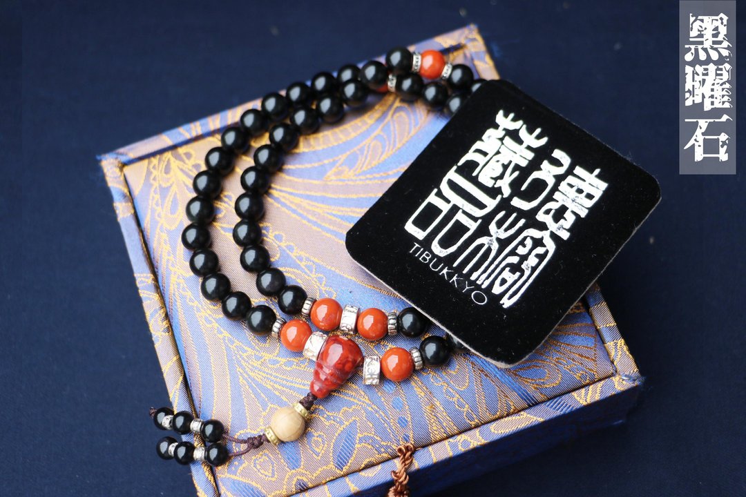 黑曜石手链 8mm圆珠 南红玛瑙 串珠设计 黑曜石饰品 穿搭典雅佛珠 - 耳环/耳夹 - 宝石 