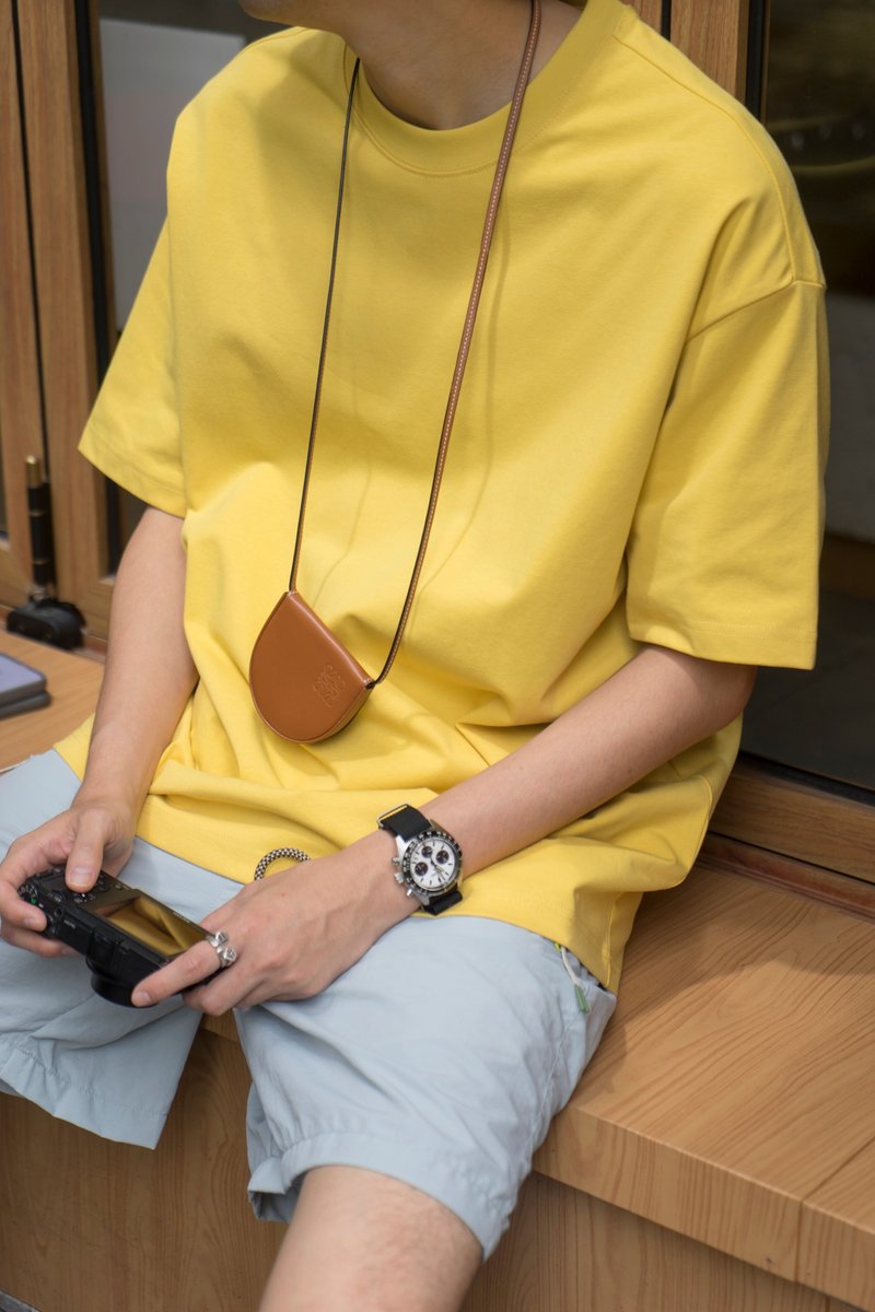 夏季多巴胺260g四色基础款纯色落肩宽松款圆领重磅短袖T恤cityboy - 男装上衣/T 恤 - 棉．麻 