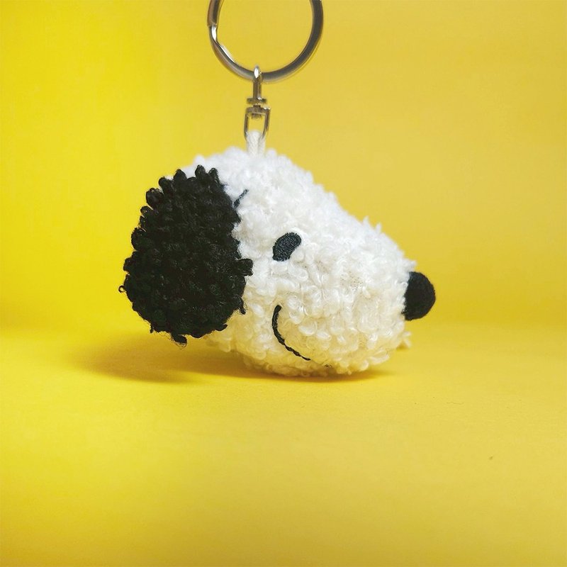 BON TON TOYS Snoopy史努比环保填充钥匙圈-奶油 4.5cm - 钥匙链/钥匙包 - 聚酯纤维 多色