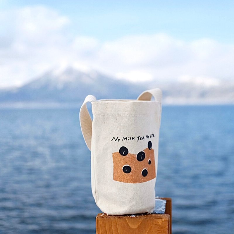 泰奶珍珠 | 饮料袋 - 手提包/手提袋 - 棉．麻 卡其色