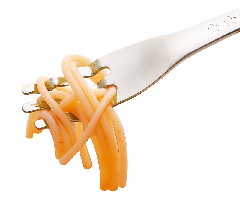 日制不锈钢儿童波浪叉子 - 餐刀/叉/匙组合 - 不锈钢 银色