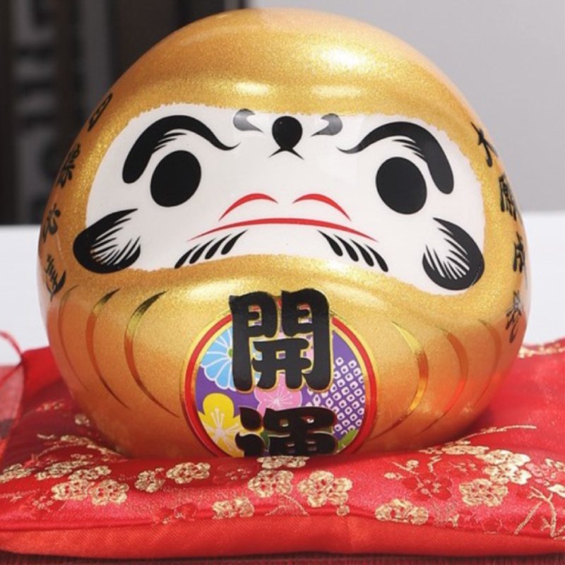 保庇BOBEE 日本工艺好运陶瓷达摩存钱罐-限量金色 - 储蓄罐 - 陶 白色